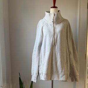 lululemon Funnel Neck Half-Zip Scuba Cowl Neck Long Sweater XL/XXL *flawed